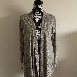 PureJill Women's Brown Open Front Cardigan Sweater Size M Long Sleeve